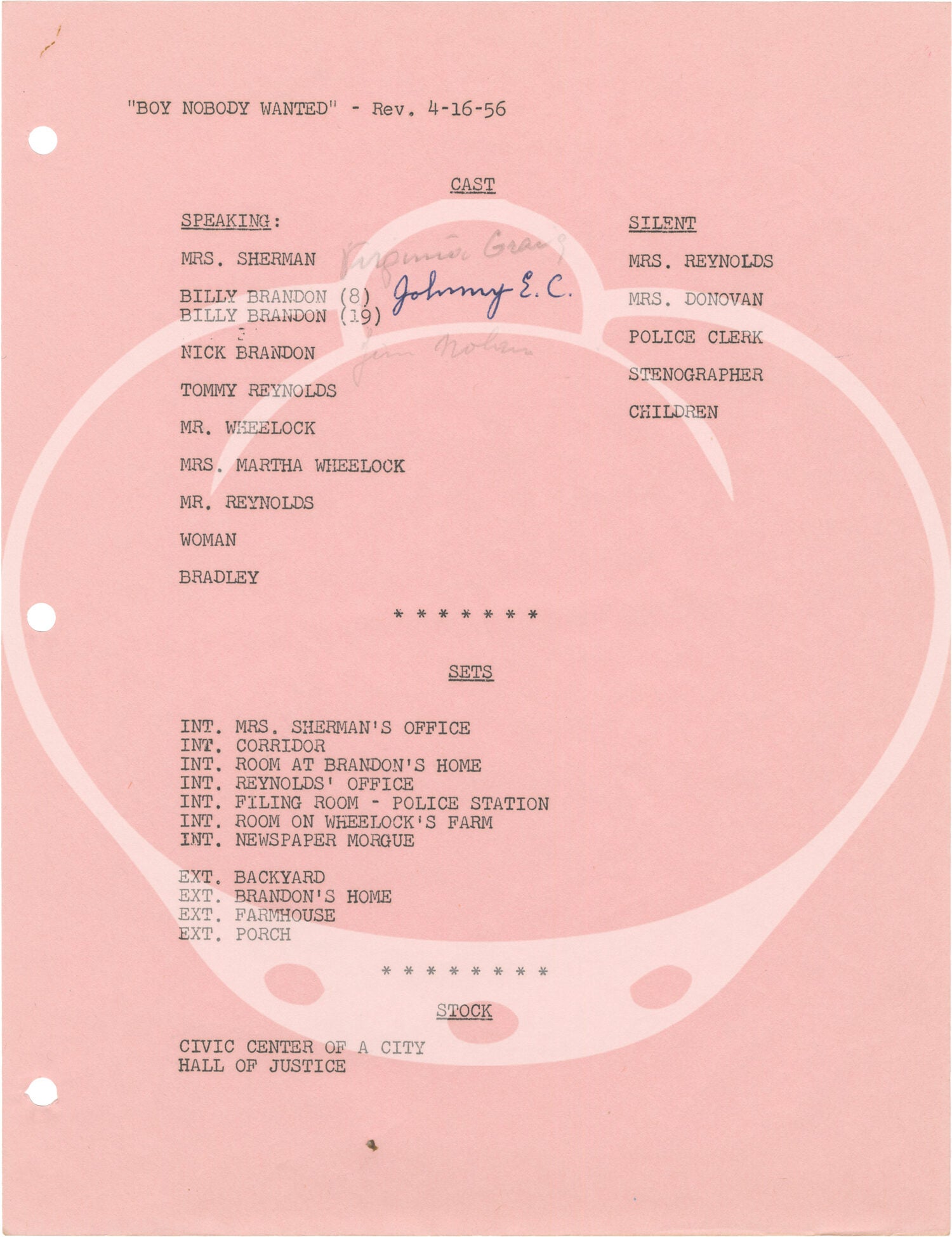 Jean Inesse Cavalcade of America: The Boy Nobody Wanted | Virginia Gregg Johnny ...