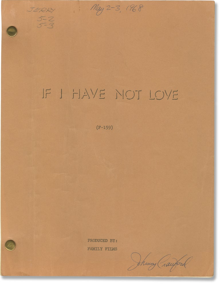 Book #152151] Look Who's Living Next Door [If I Have Not Love] (Original screenplay for the 1968...