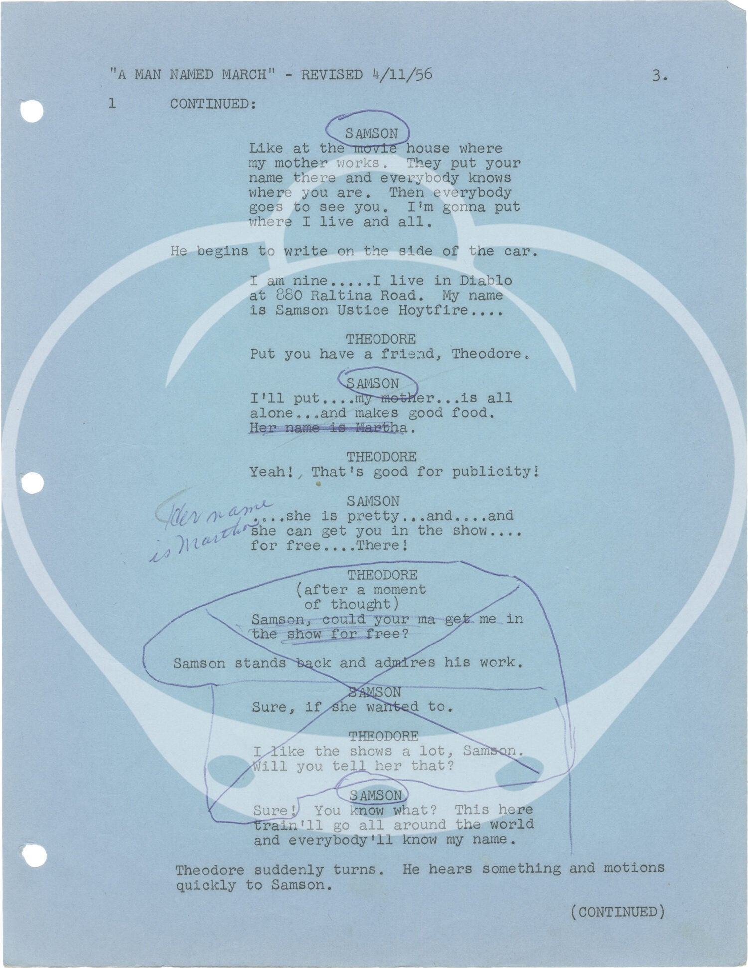 March In Script Chevron Hall of Stars: A Man Named March Stage 7 Presents: A Man Named ...