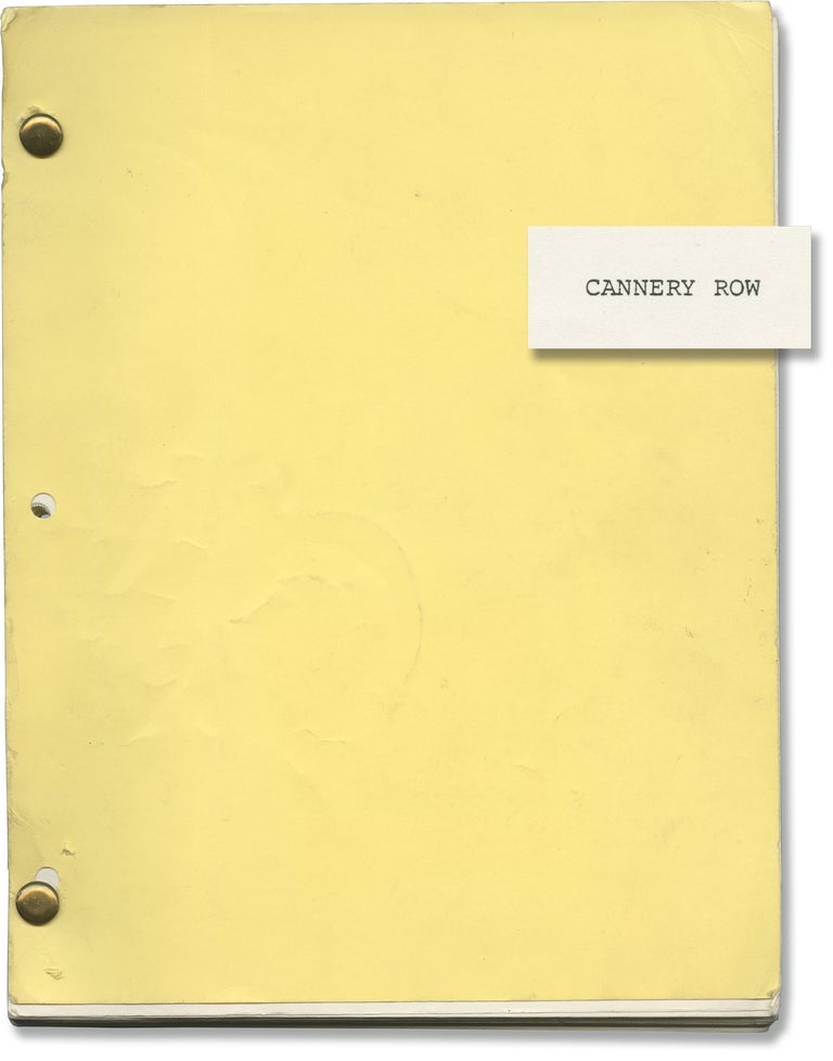 Book #152211] Cannery Row (Original screenplay for the 1982 film). John Steinbeck, David S. Ward,...