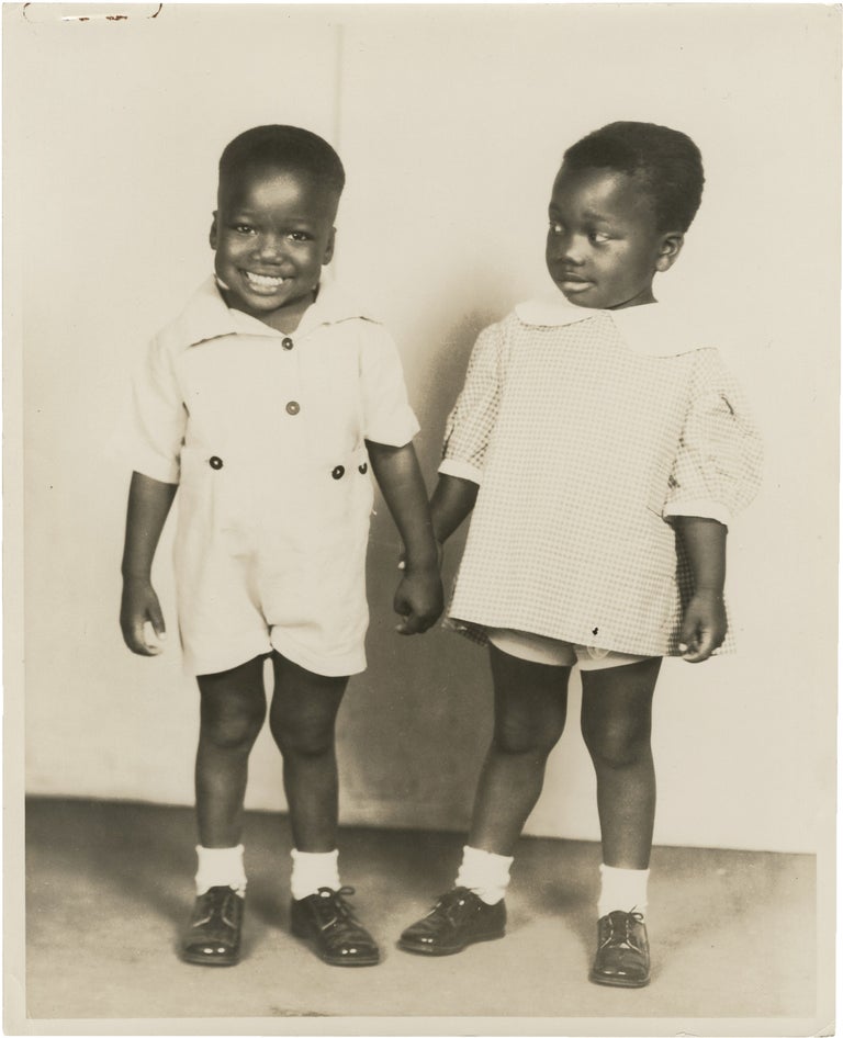 [Book #152255] Archive of photographs and letters regarding a pair of African American twin child actors. African American Interest, Photography.