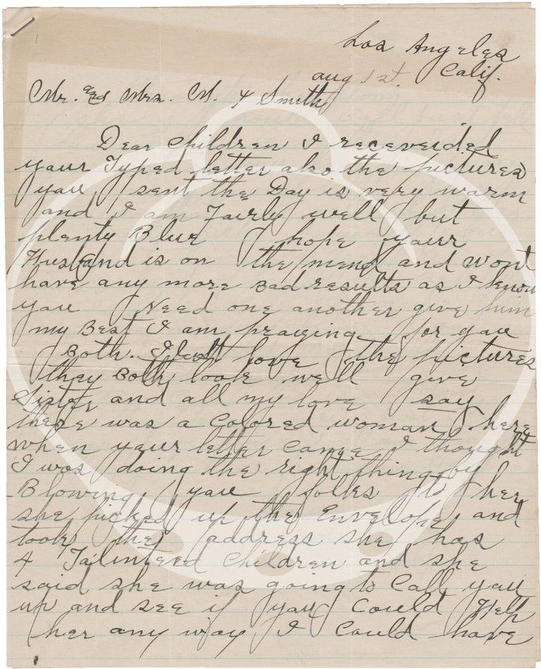 Archive of photographs and letters regarding a pair of African American twin child actors