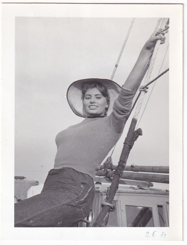 Book #152319] The River Girl (Four test photographs of Sophia Loren for the 1954 film). Sophia...
