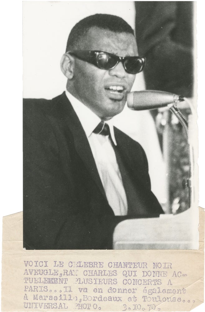 [Book #152461] Original photograph of Ray Charles, 1970. Ray Charles, subject.