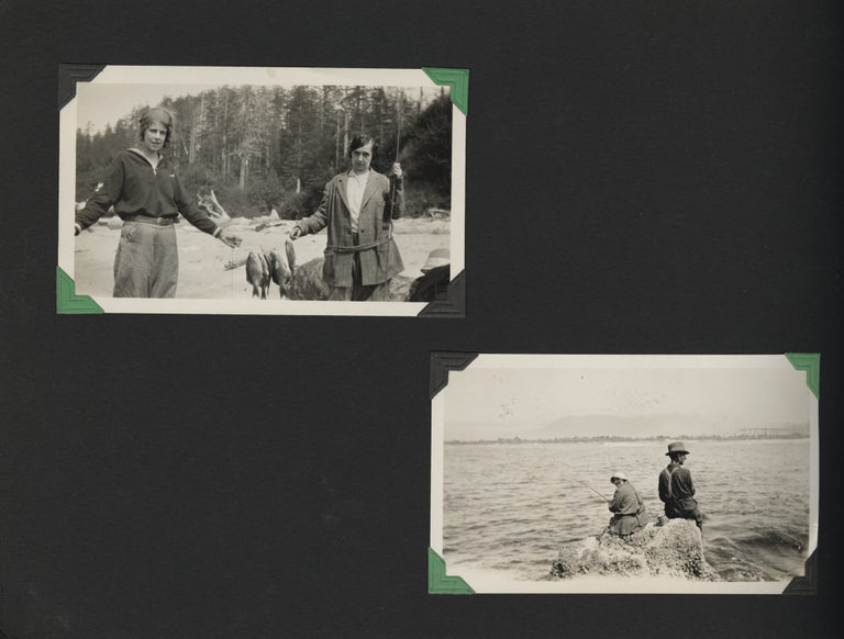 Original leatherbound album containing 192 vernacular photographs of a group of friends in rural Illinois, 1923-1931