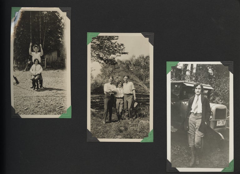 Original leatherbound album containing 192 vernacular photographs of a group of friends in rural Illinois, 1923-1931