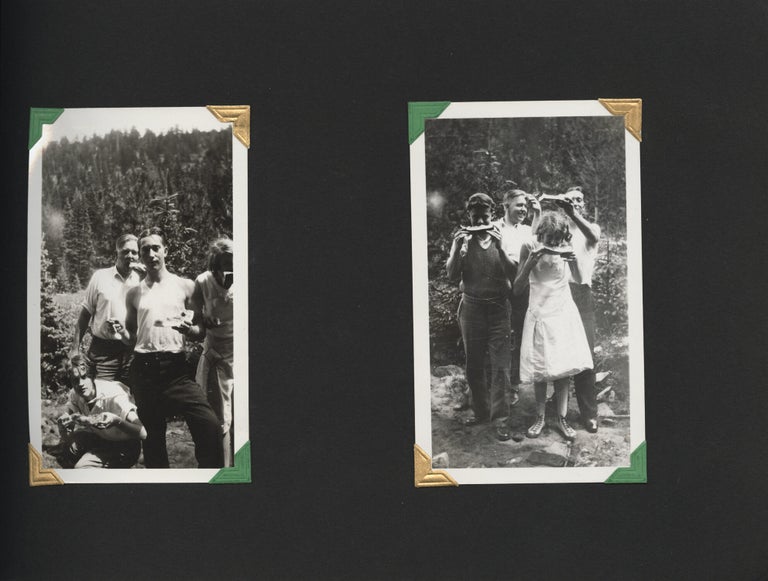 Original leatherbound album containing 192 vernacular photographs of a group of friends in rural Illinois, 1923-1931