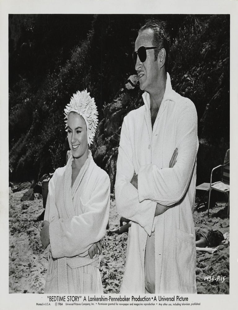 Book #152566] Bedtime Story (Original photograph of David Niven and Shirley Jones on the set of...