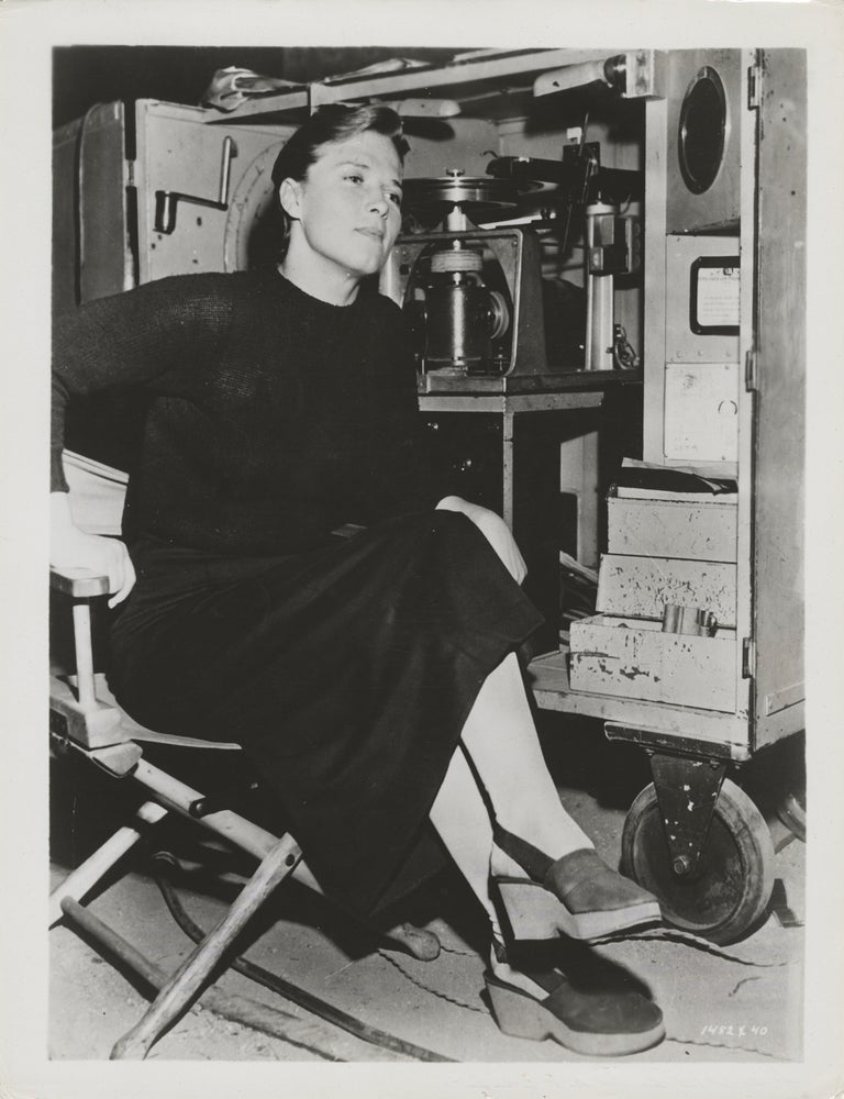 Book #152568] Battleground (Original photograph of Denise Darcel on the set of the 1949 film)....