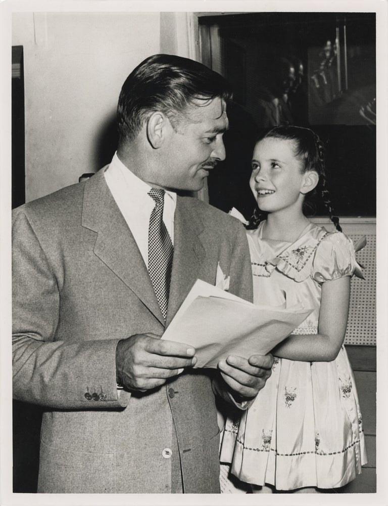 Book #152573] Original photograph of Clark Gable and Margaret O'Brien, 1945. Clark, Gable...