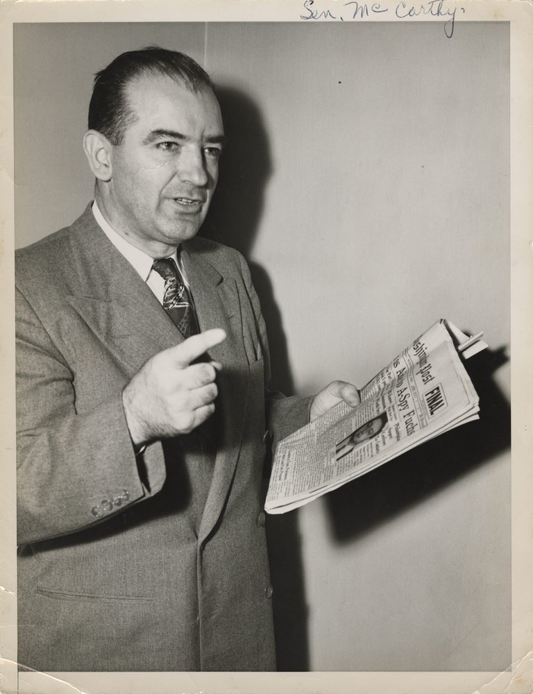 Book #152728] Original photograph of Senator McCarthy, circa 1950. Joseph McCarthy, subject