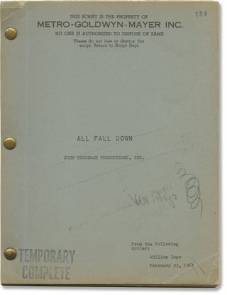 Book #153027] All Fall Down (Original screenplay for the 1962 film). John Frankenheimer, Warren...