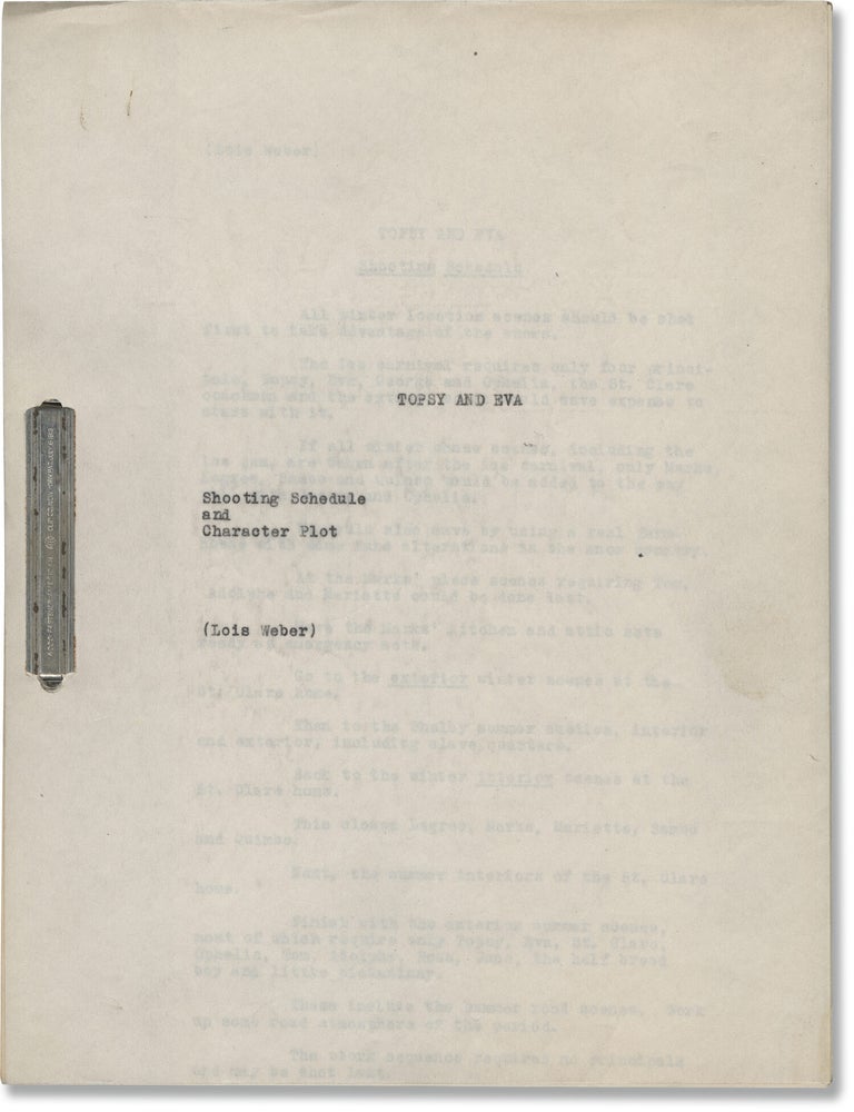 Topsy and Eva (Two original production documents for the 1927 film