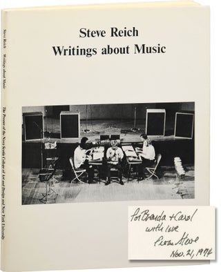 Book #153252] Writings about Music (First Edition, inscribed in 1975). Steve Reich