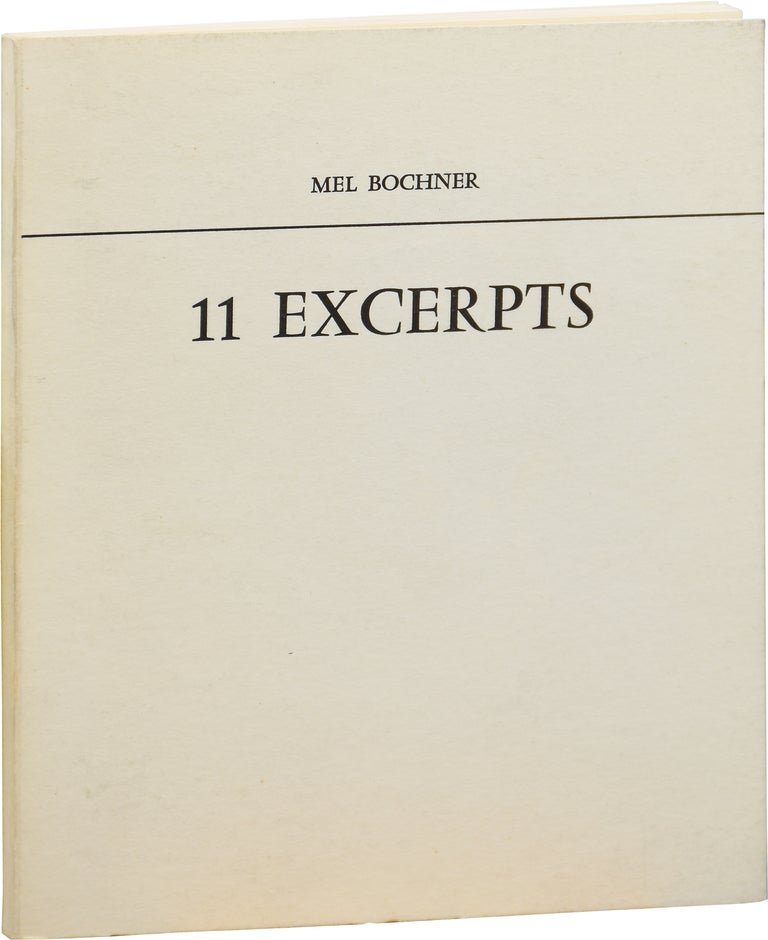 [Book #153260] 11 Excerpts: 1967-1970 [11 Extraits: 1967-1970]. Mel Bochner, Laurent Sauerwein, translation.
