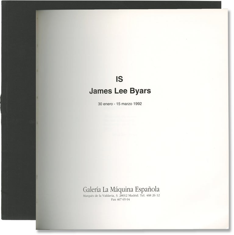 Book #153305] IS (First Edition). James Lee Byars