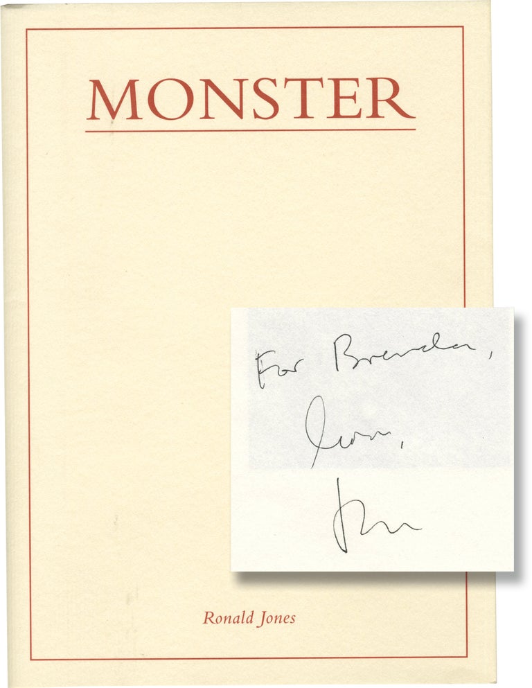 Book #153419] Monster (First Edition, inscribed). Ronald Jones