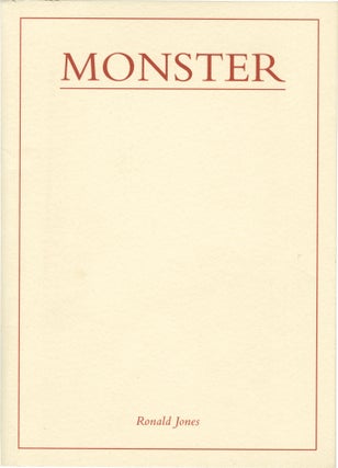 Book #153420] Monster (First Edition). Ronald Jones