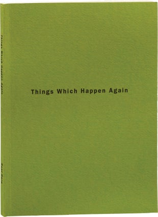Book #153546] Things Which Happen Again (First Edition). Roni Horn