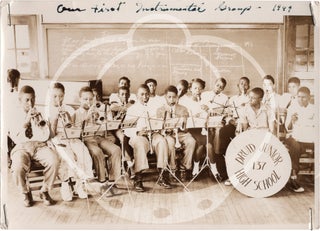Book #153572] Archive of six original photographs of student musical groups at Druid Junior High...