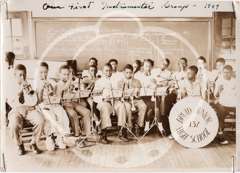 [Book #153572] Archive of six original photographs of student musical groups at Druid Junior High School