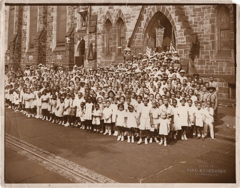 [Book #153578] Original photograph of a Sunday school class at Metropolitan Methodist Episcopal Church, circa 1940s. African American Interest, Paul Henderson, photographer, Baltimore.