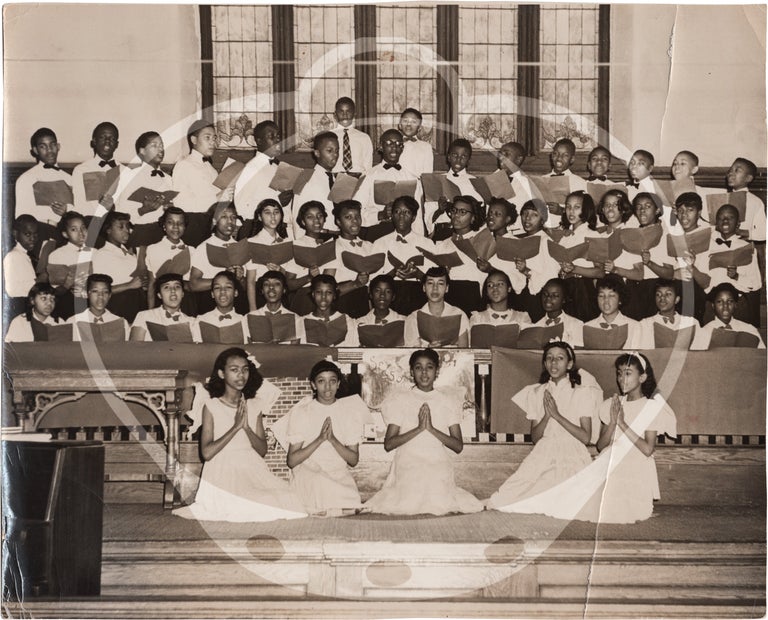 Collection of six original photographs of Baltimore church gatherings, circa 1940s-1950s