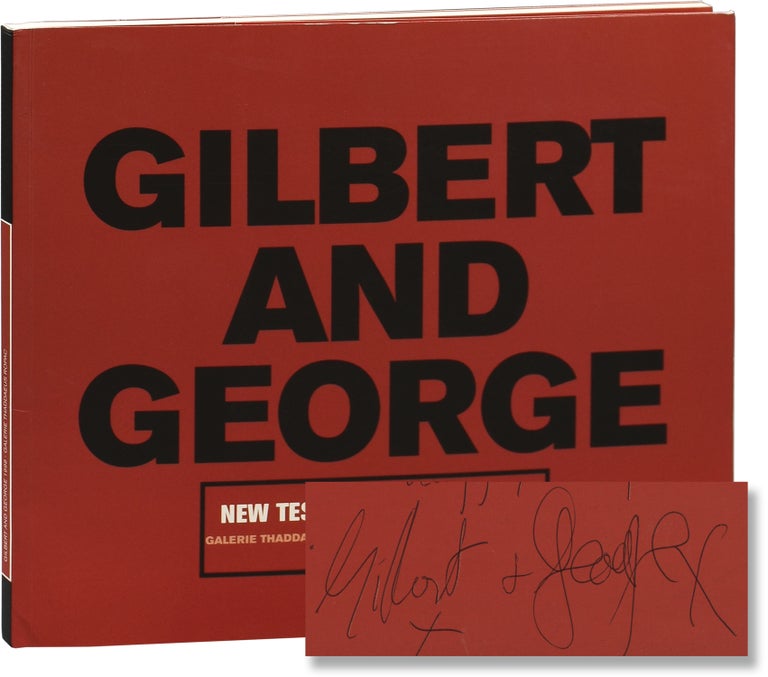 Book #153584] Gilbert and George: New Testamental Pictures (First Edition, inscribed). Gilbert...