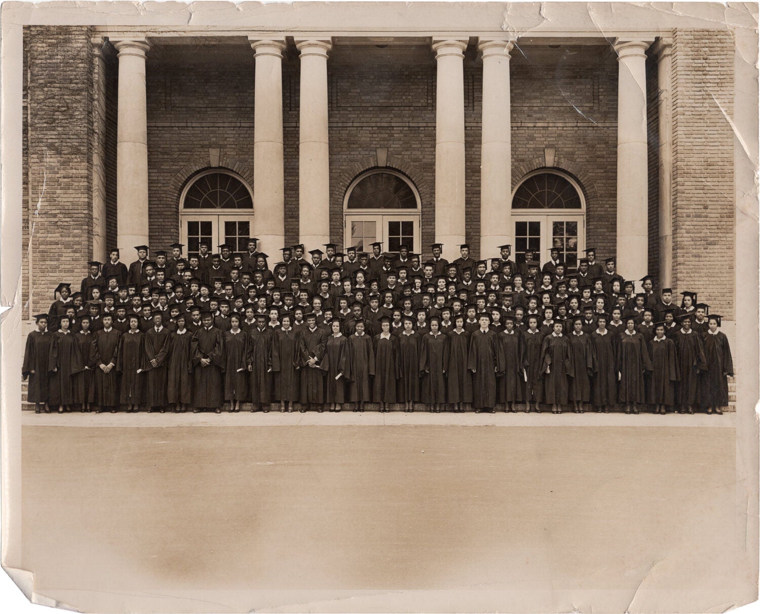 Original photograph of a graduating class at Hampton University, circa ...