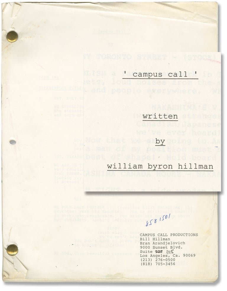 [Book #153888] Campus Call. ron Hillman, screenwriter.