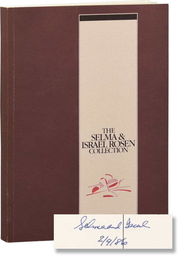 Book #153948] The Selma and Israel Rosen Collection (First Edition, inscribed). Selma, Israel Rosen