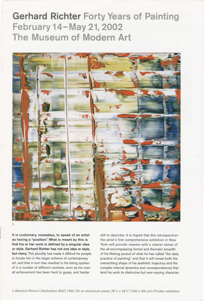 [Book #153995] Gerhard Richter: Forty Years of Painting. Gerhard Richter, Robert Storr, text.