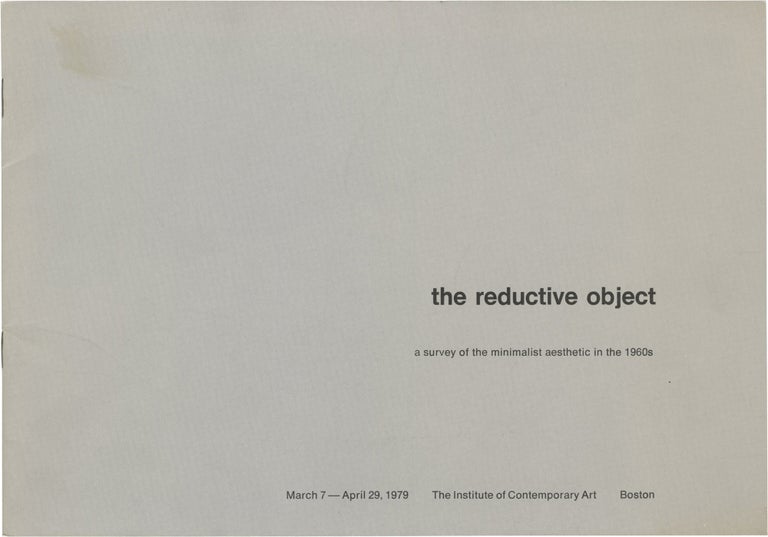 Book #154006] The Reductive Object: A Survey of the Minimalist Aesthetic in the 1960s (First...