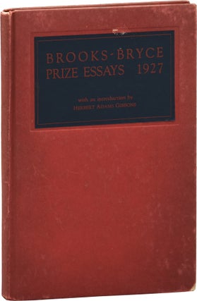Book #154040] Brooks-Bryce Anglo-American Prize Essays 1927 (First Edition). Herbert Adams...