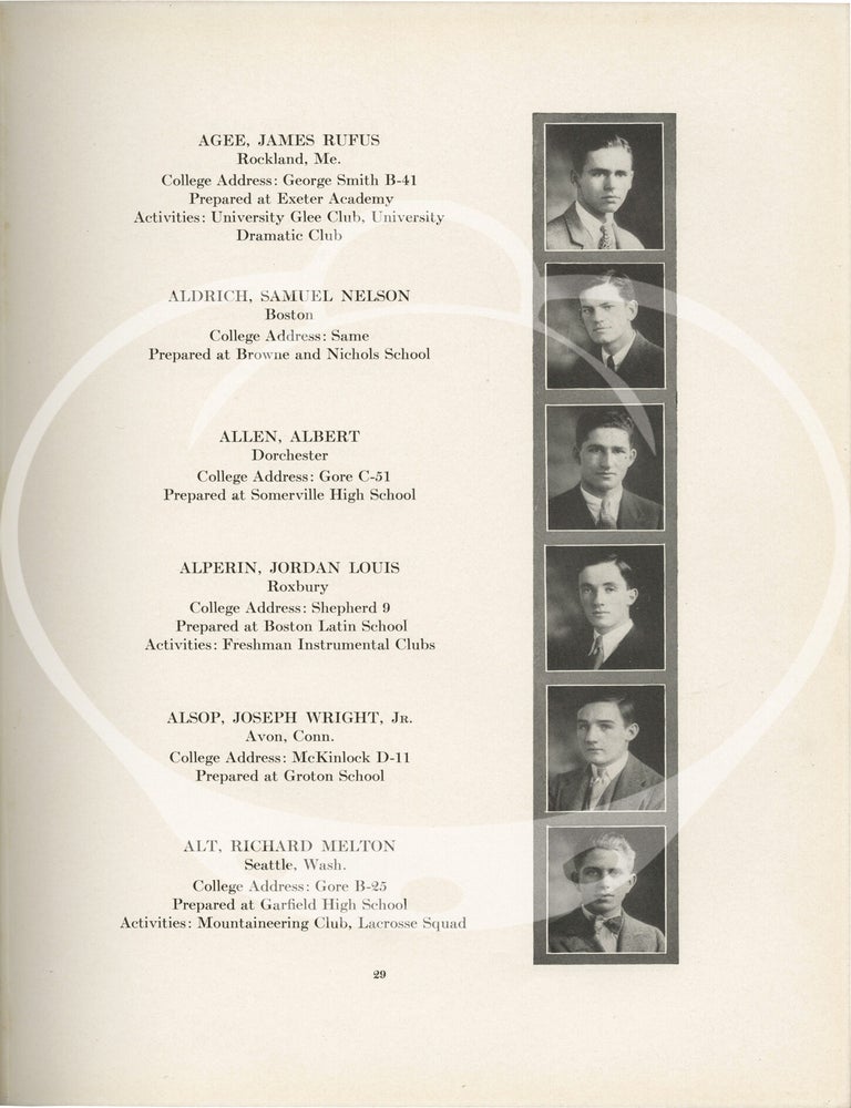 The Harvard Freshman Red Book: Class of 1932