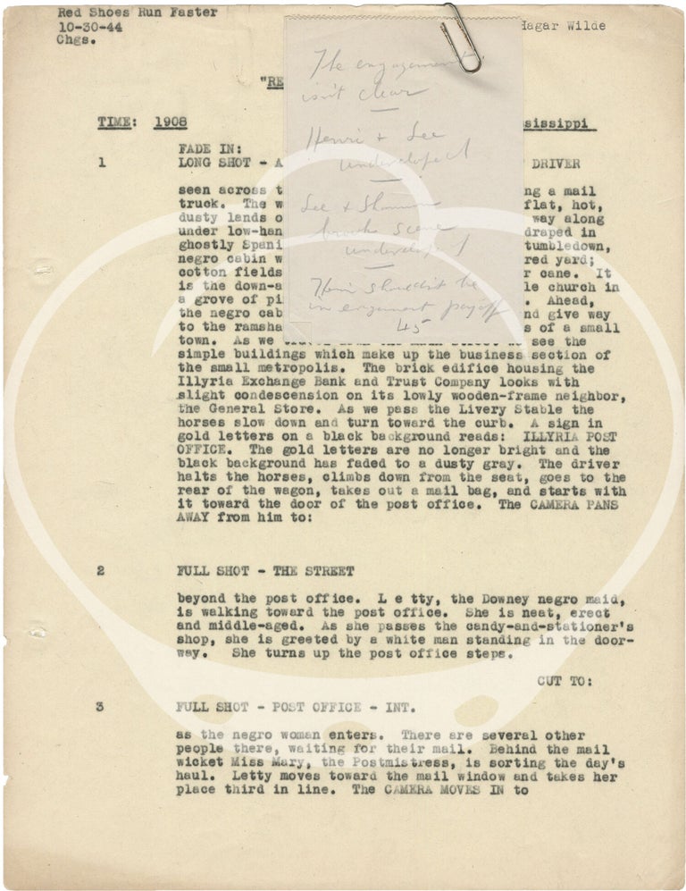 Archive of five original screenplays for unproduced films written by and belonging to novelist and poet Robert Nathan