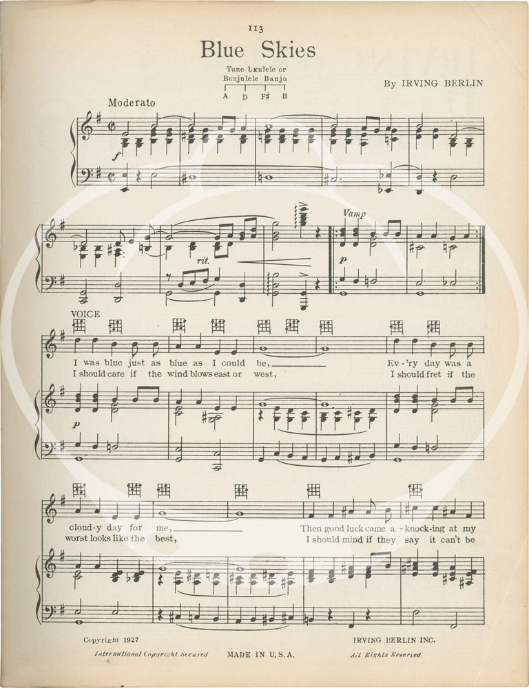 Songs from Irving Berlin's "Alexander's Ragtime Band"
