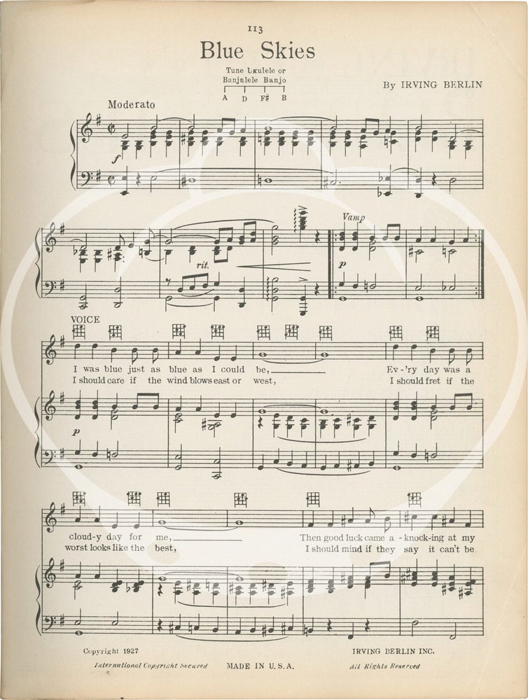Songs from Irving Berlin's "Alexander's Ragtime Band"