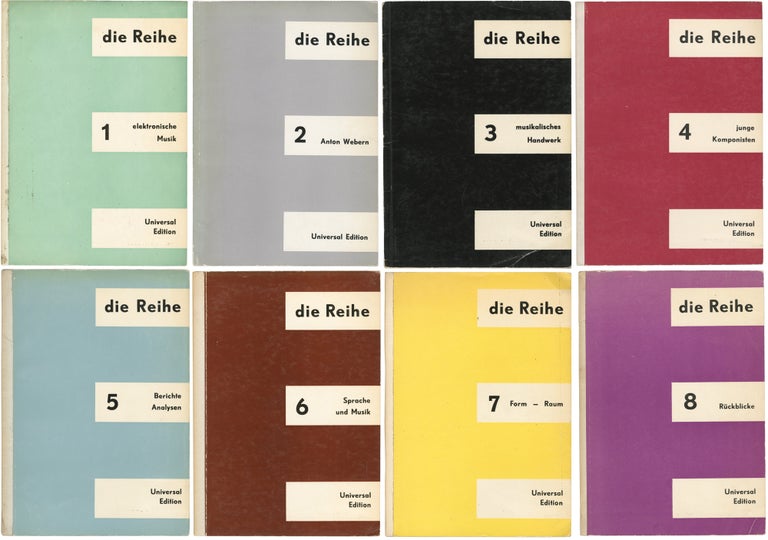 Book #154302] Die Reihe 1-8 (First Edition, complete in eight volumes). Herbert Eimert Karlheinz...