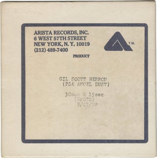 Book #154306] Reel-to-reel tape recording for a 1978 anti-PCP public service announcement. Gil...