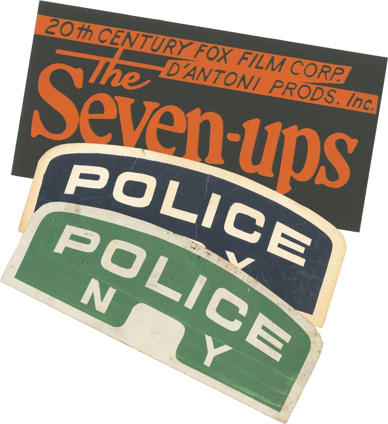 [Book #154388] Archive of New York Police memorabilia relating to the filming of "The French Connection," 1971, and "The Seven-Ups," 1973, belonging to Philip D'Antoni. Philip D'Antoni, producer director.
