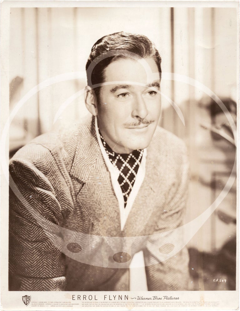 Two original keybook photographs of Errol Flynn, circa 1940s