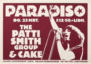 Book #154447] Original poster for a 1978 performance by The Patti Smith Group at Paradiso,...