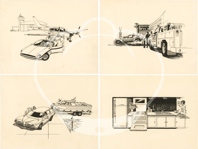 Archive of working material belonging to Delta Associates founder Lynn Wineland, including advertising art, production materials, and ephemera relating to motorcycling