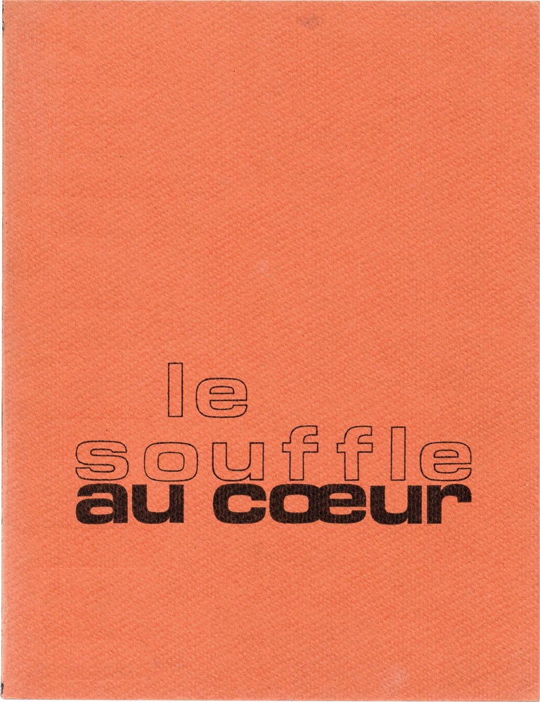 Book #154479] Le souffle au coeur [Murmur of the Heart] (Original screenplay for the 1971 French...