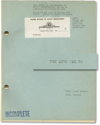 Book #154485] Big Leaguer [The Long Way Up] (Original treatment script for the 1953 film). Robert...
