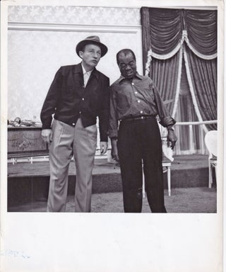 Book #154514] High Society (Original photograph of Bing Crosby and Louis Armstrong on the set of...