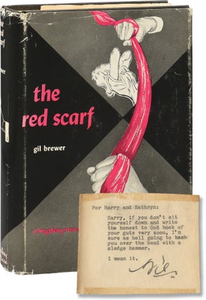 Book #154575] The Red Scarf (First Edition, Association Copy, inscribed by the author). Gil Brewer