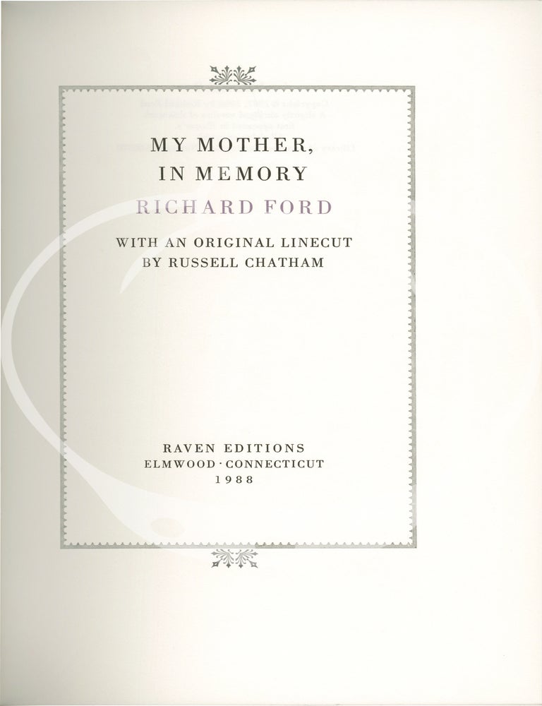 My Mother, in Memory