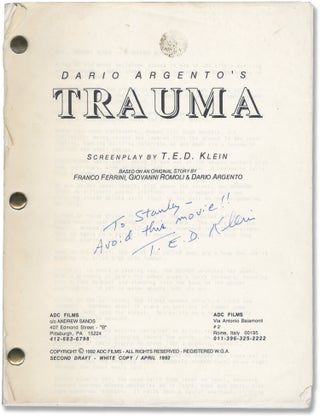 Book #154689] Trauma (Original screenplay for the 1993 film, signed by screenwriter T.E.D....